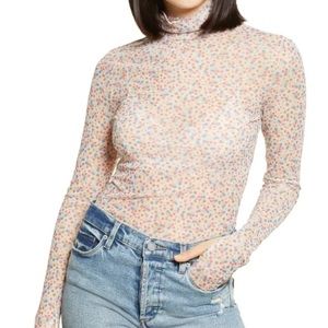 AFRM Zadie Mesh Turtleneck Top